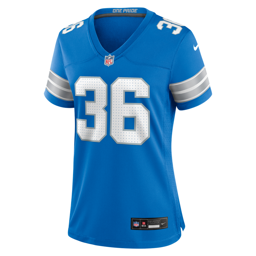 Chuck Clark Detroit Lions Women's Team Game Jersey - Blue