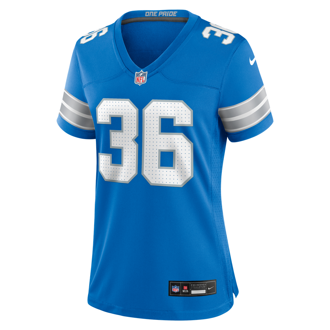 Chuck Clark Detroit Lions Women's Team Game Jersey - Blue