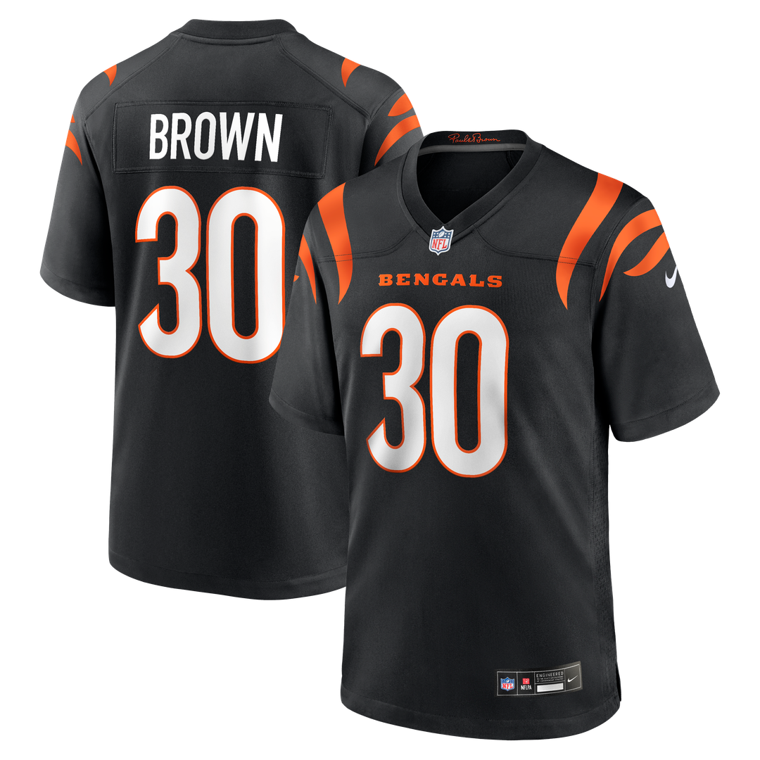 Chase Brown Cincinnati Bengals Team Game Jersey - Black