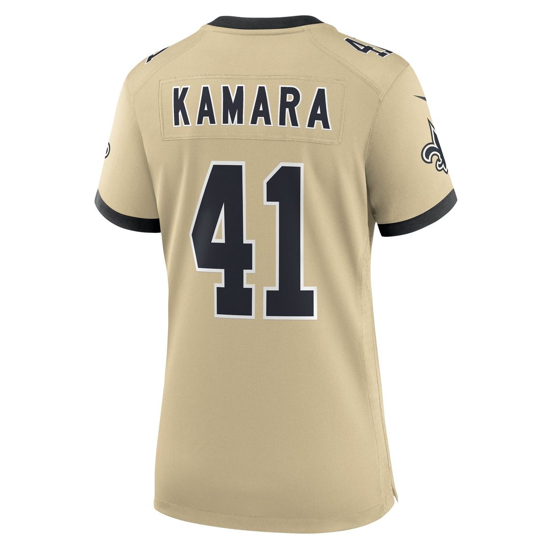 Alvin Kamara New Orleans Saints Women's Gameday Golds Alternate Game Player Jersey - Gold