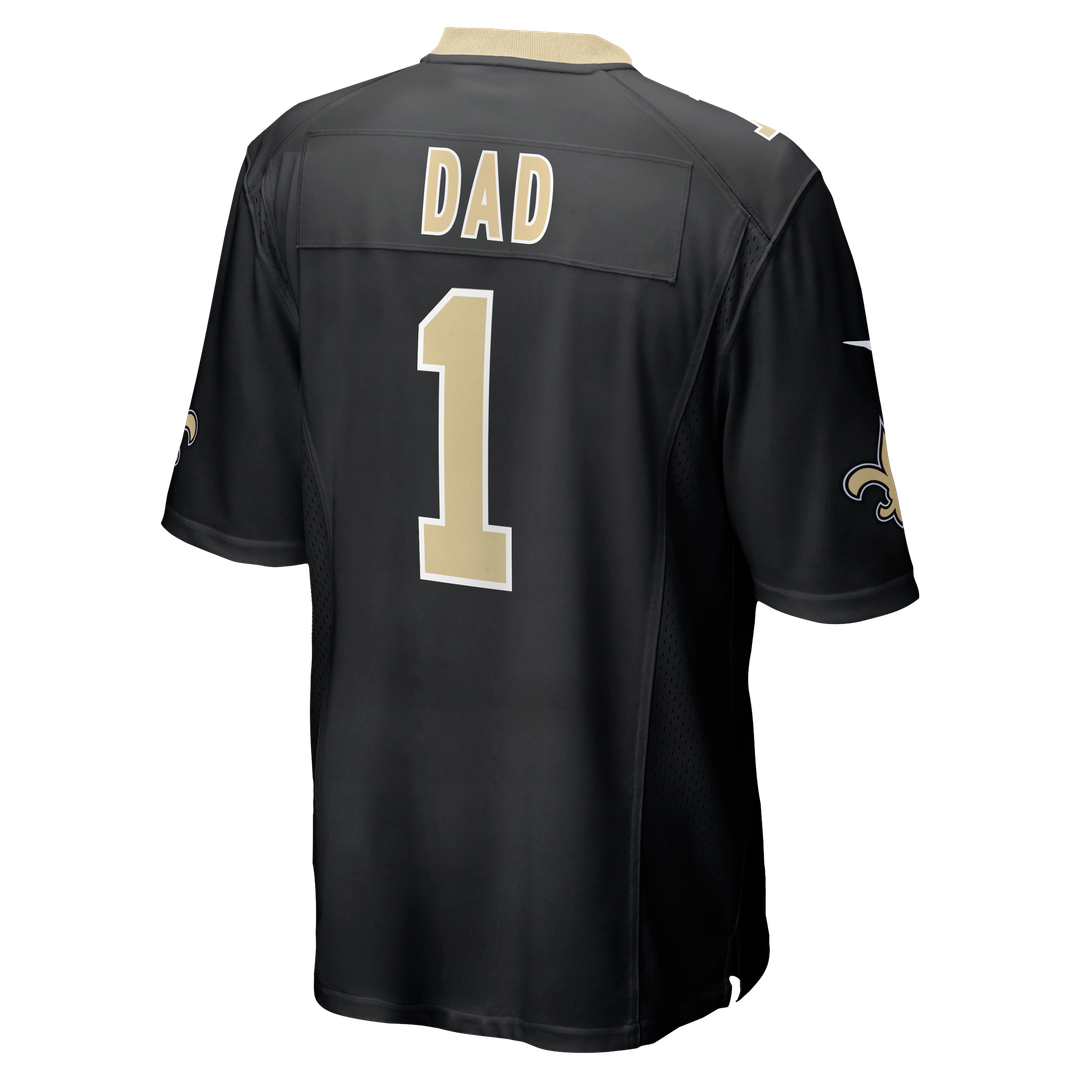 Number 1 Dad New Orleans Saints Game Jersey - Black