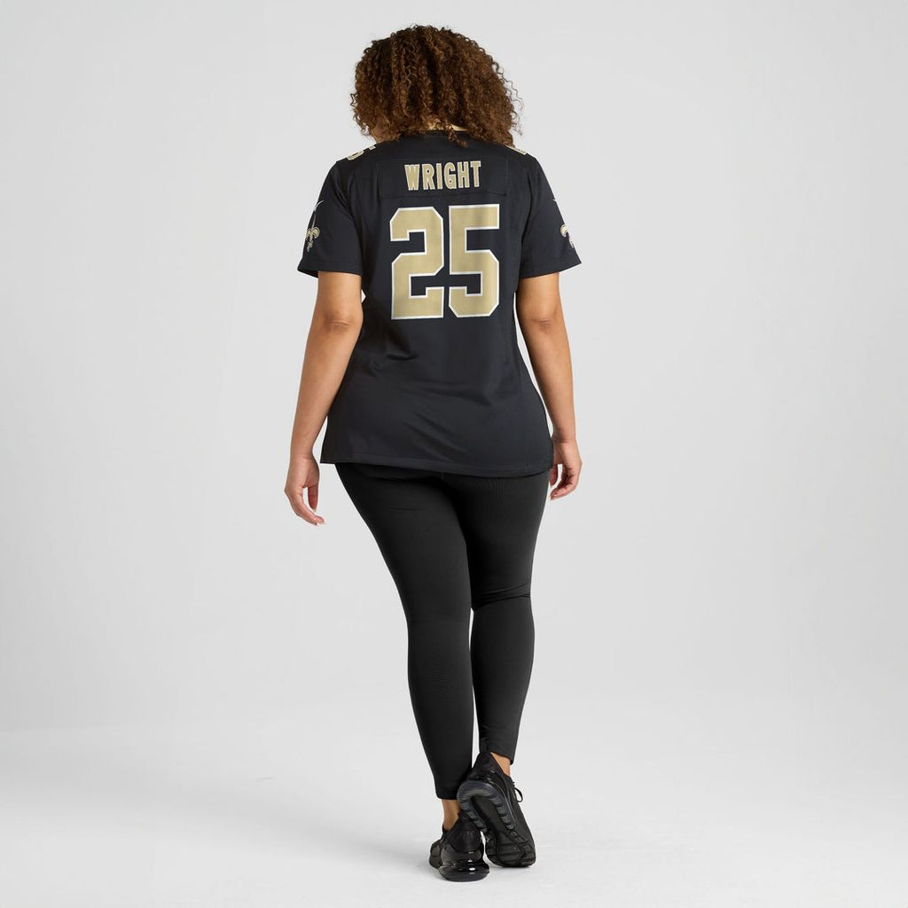 Rejzohn Wright New Orleans Saints Women's Team Game Jersey - Black