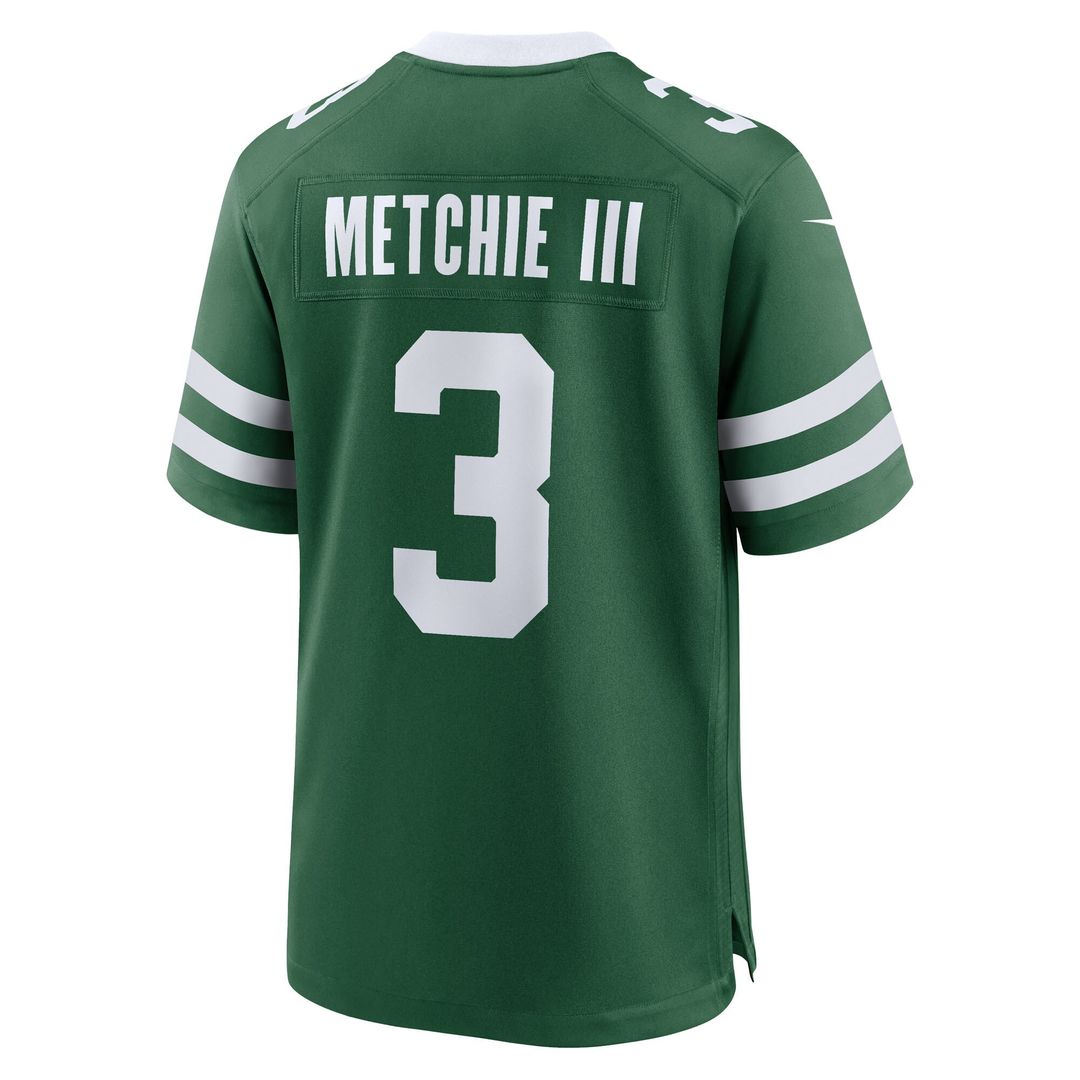 John Metchie III New York Jets Team Game Jersey - Legacy Green