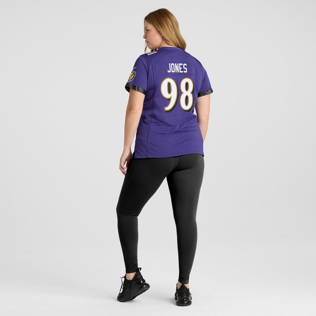Travis Jones Baltimore Ravens Women's Player Game Jersey - Purple
