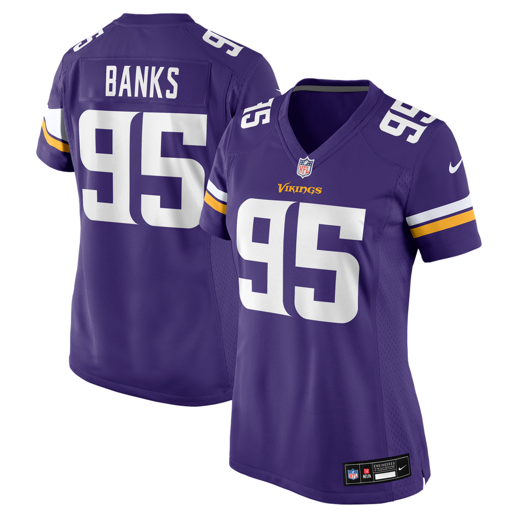Caleb Banks Minnesota Vikings Women's Team Game Jersey - Purple