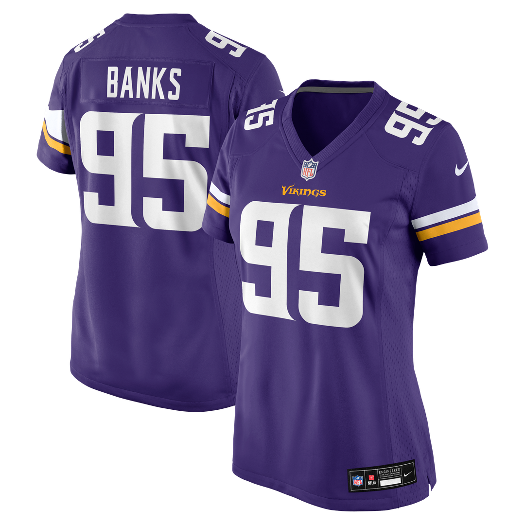 Caleb Banks Minnesota Vikings Women's Team Game Jersey - Purple