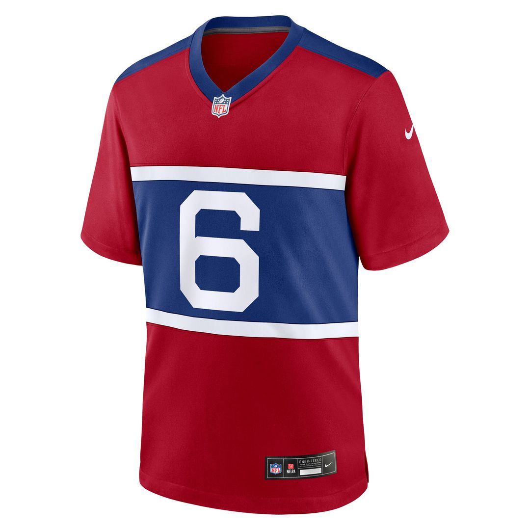 Jaxson Dart New York Giants Alternate Century Red Game Jersey - Red
