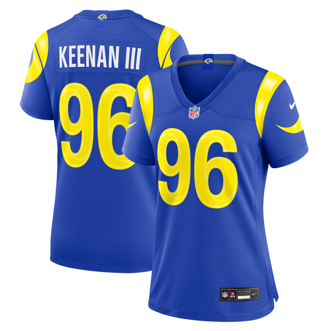 Tim Keenan III Los Angeles Rams Women's Team Game Jersey - Royal