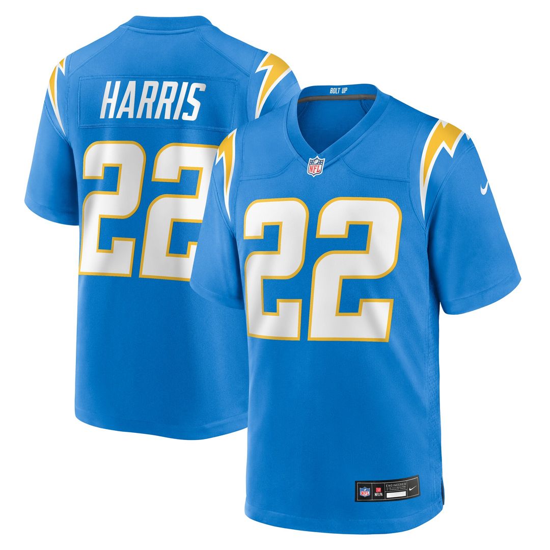 Najee Harris Los Angeles Chargers Game Player Jersey - Powder Blue