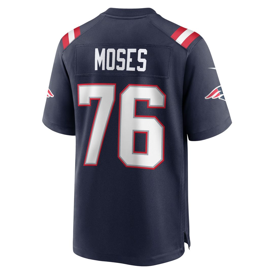 Morgan Moses New England Patriots Team Game Jersey - Navy