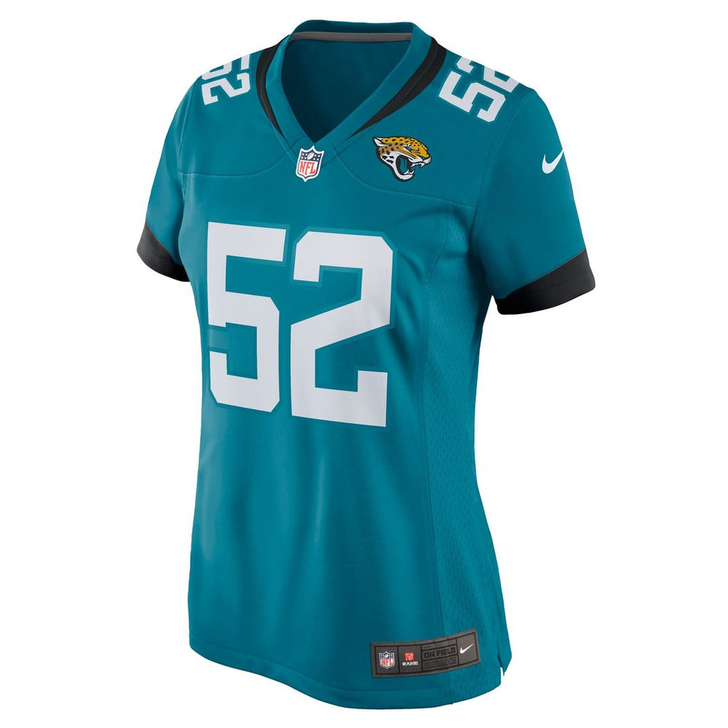 DaVon Hamilton Jacksonville Jaguars Women's Game Jersey - Teal