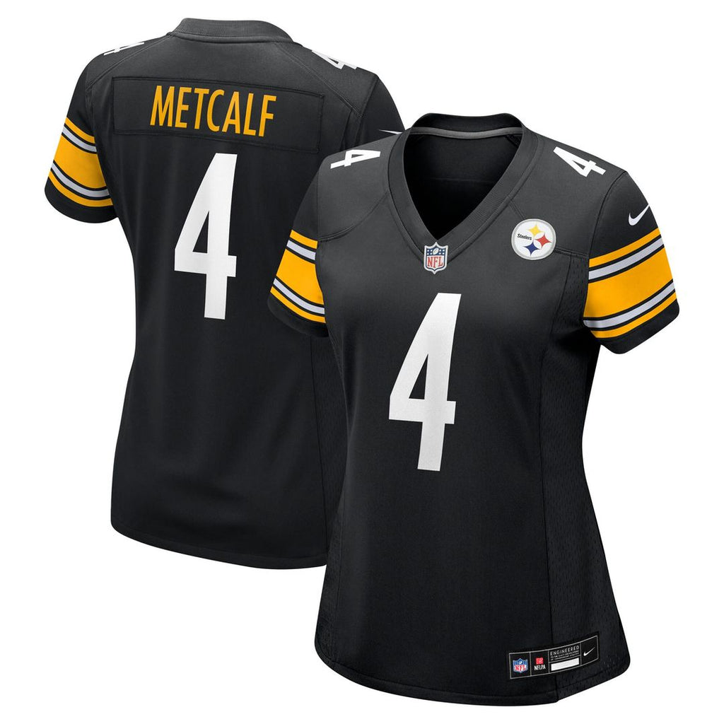 DK Metcalf Pittsburgh Steelers Women's Team Game Jersey - Black