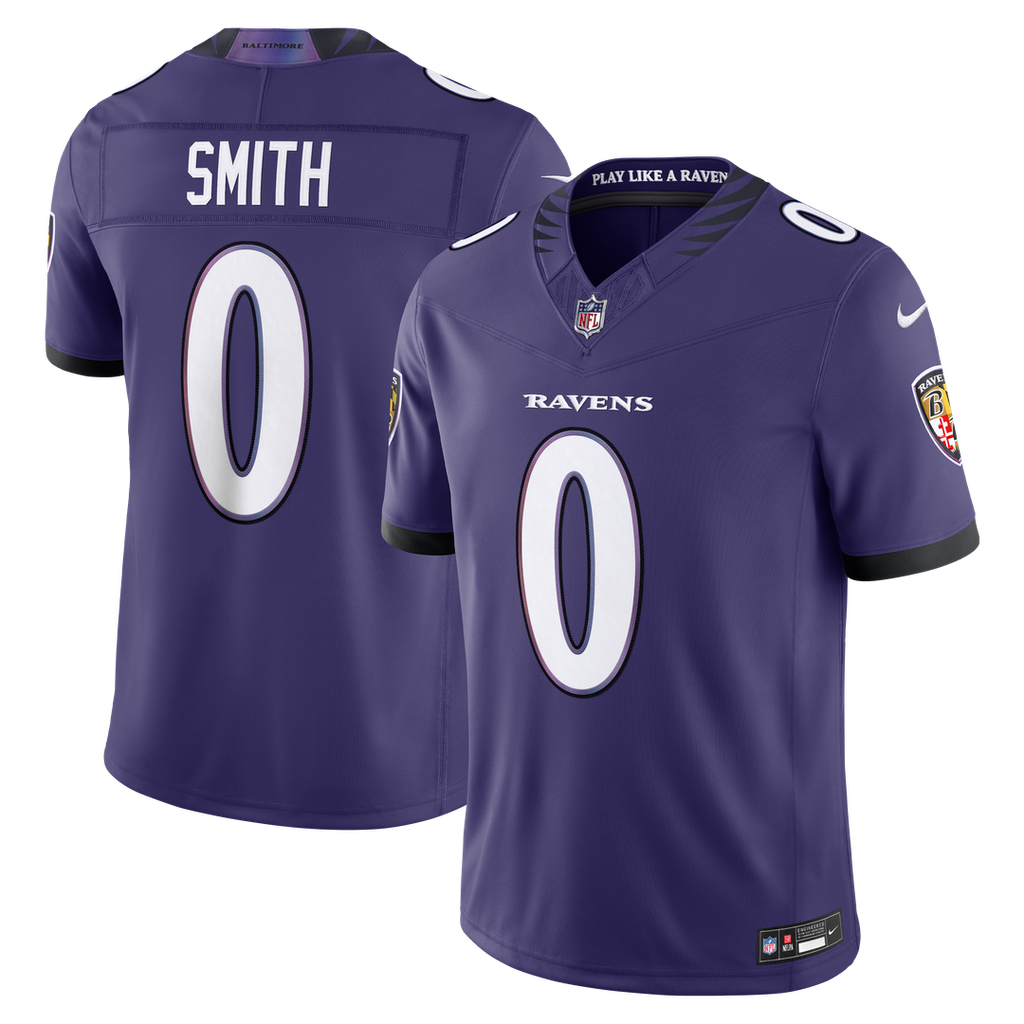 Roquan Smith Baltimore Ravens Vapor F.U.S.E. Stitched Limited Jersey - Purple