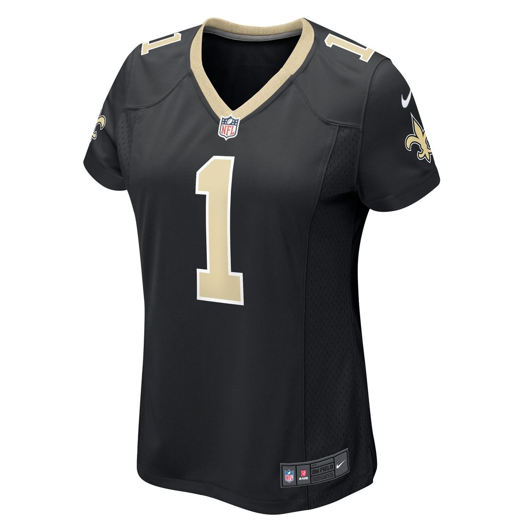 Number 1 Bride New Orleans Saints Women's Game Jersey - Black