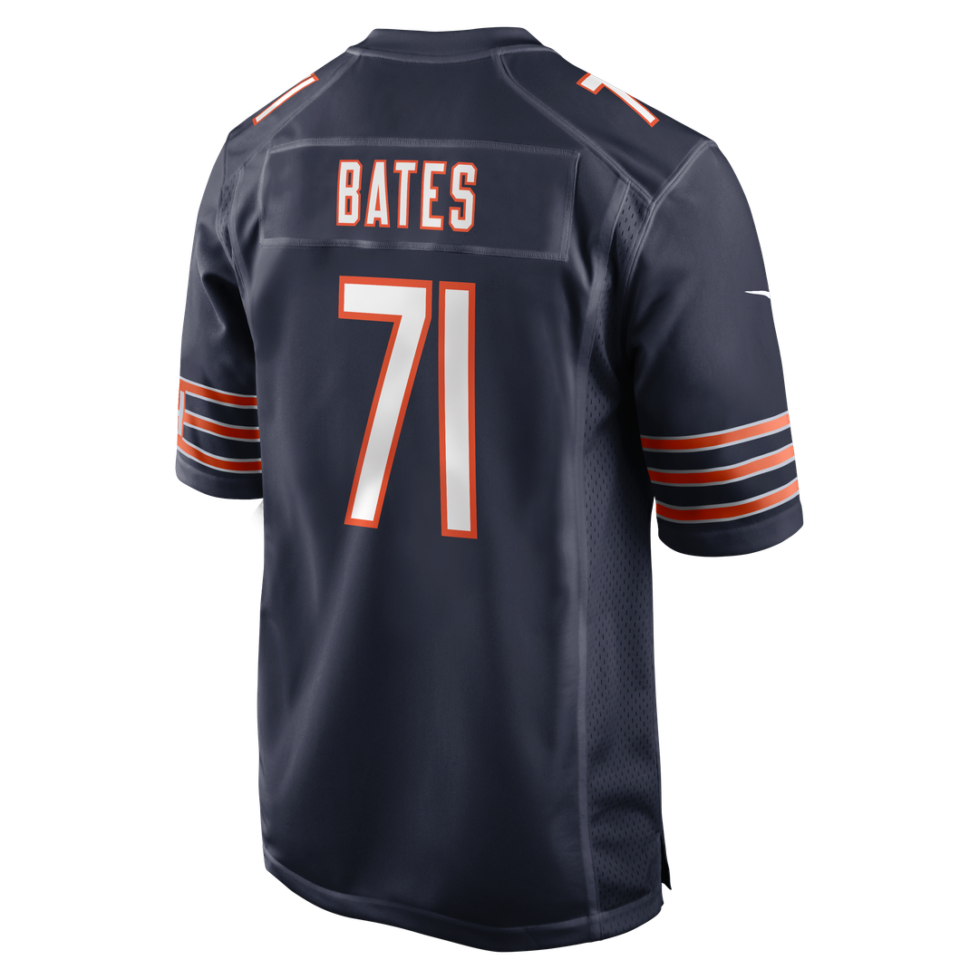 Ryan Bates Chicago Bears Game Jersey - Navy