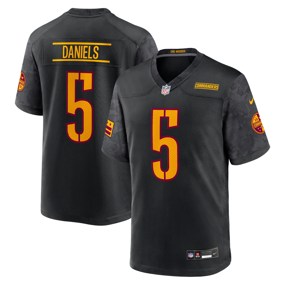 Jayden Daniels Washington Commanders Alternate Game Player Jersey - Black