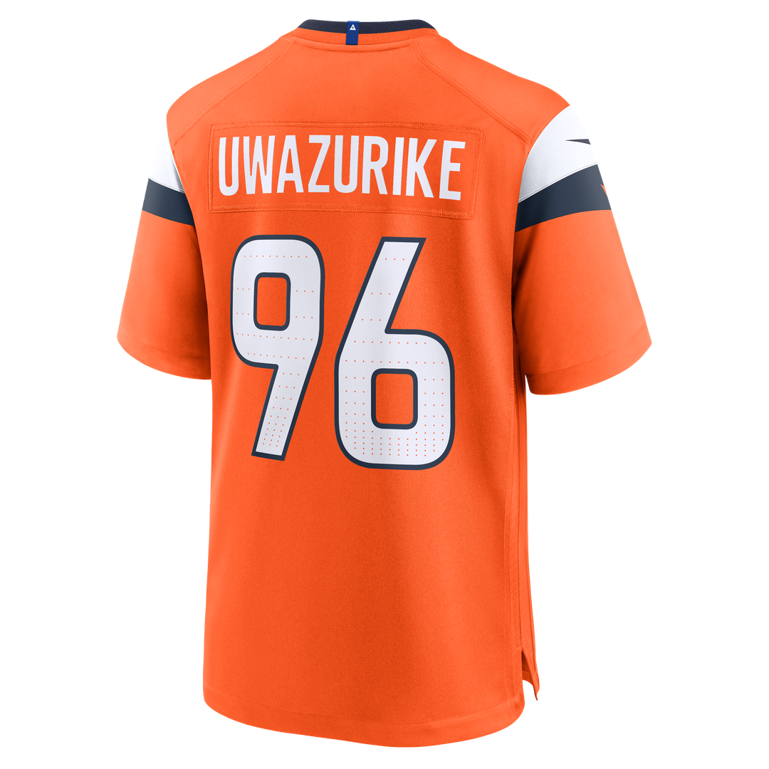 Eyioma Uwazurike Denver Broncos Team Game Jersey - Orange