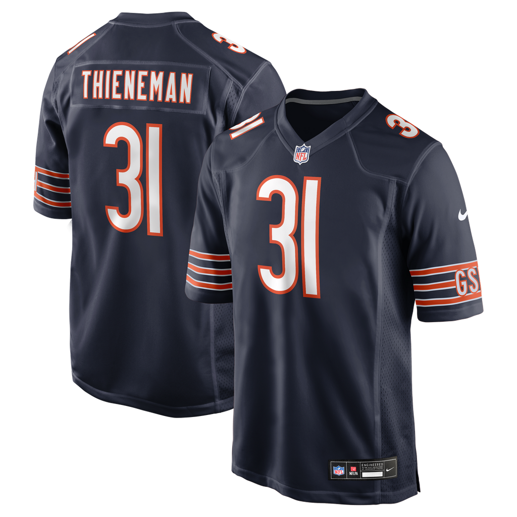 Dillon Thieneman Chicago Bears 2026 Draft First Round Pick No. 25 Team Game Jersey - Navy