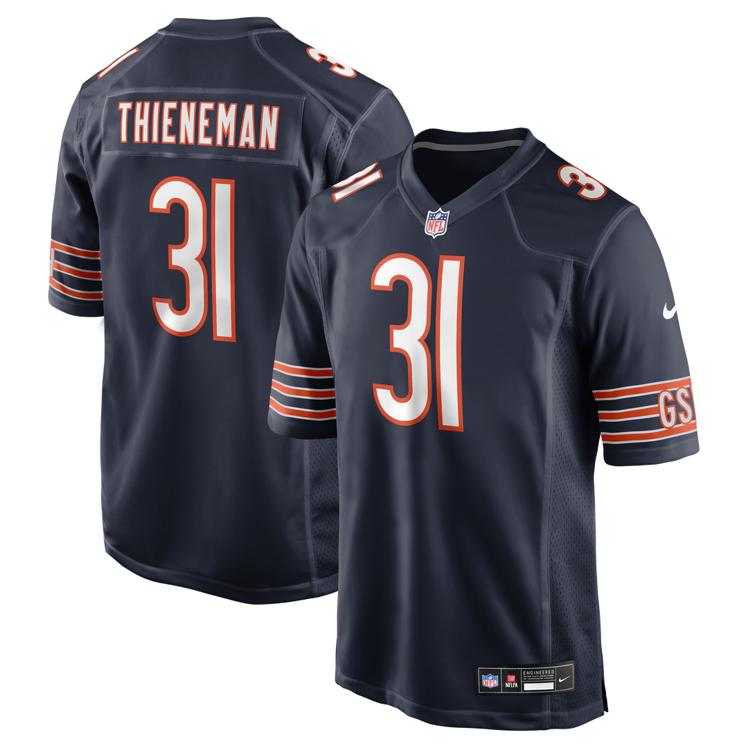 Dillon Thieneman Chicago Bears 2026 Draft First Round Pick No. 25 Team Game Jersey - Navy