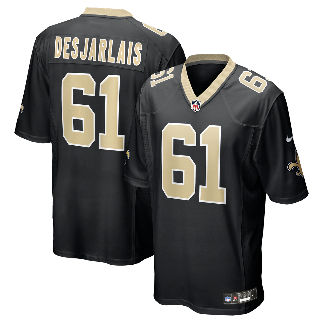 Drew Desjarlais New Orleans Saints Game Player Jersey - Black
