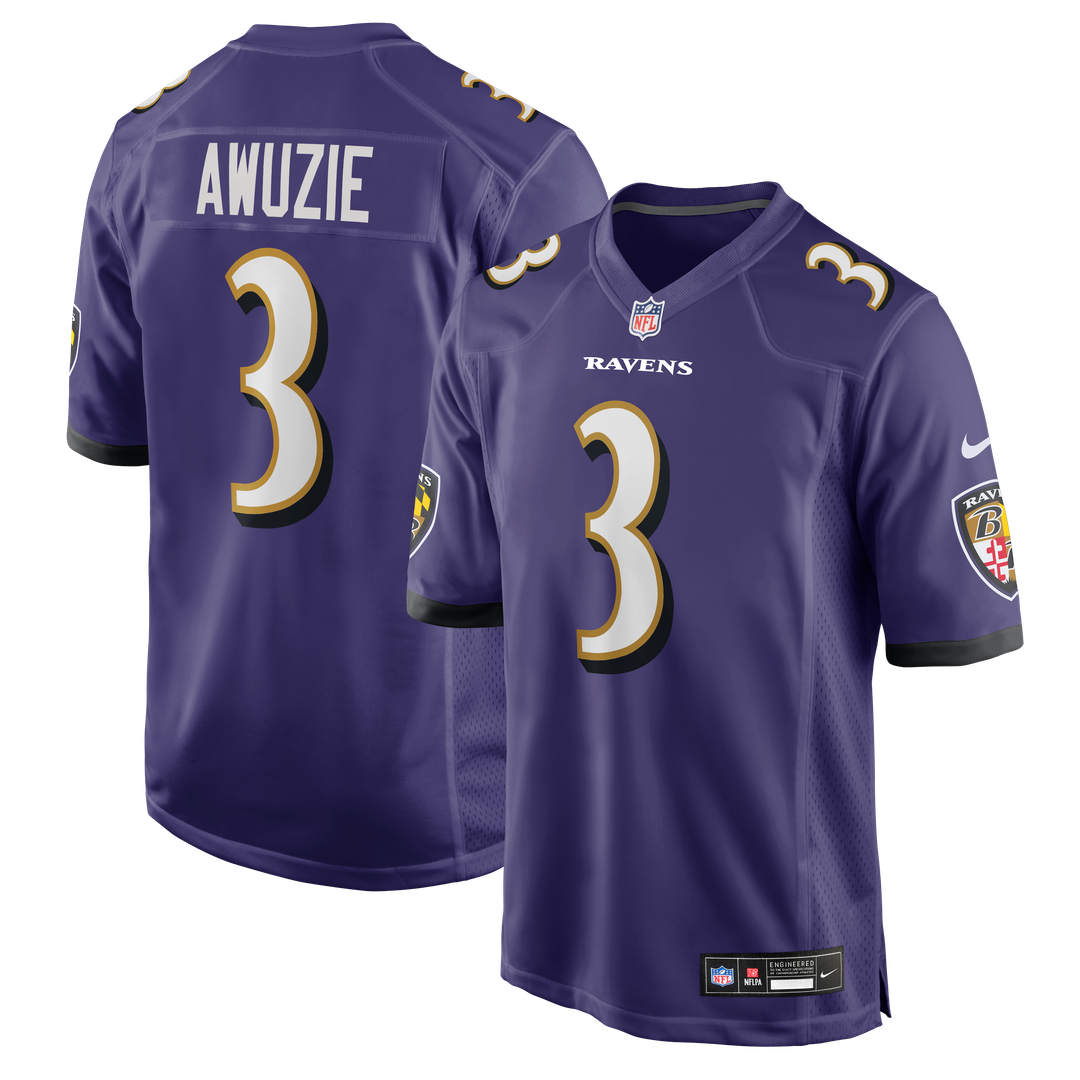 Chidobe Awuzie Baltimore Ravens Team Game Jersey - Purple