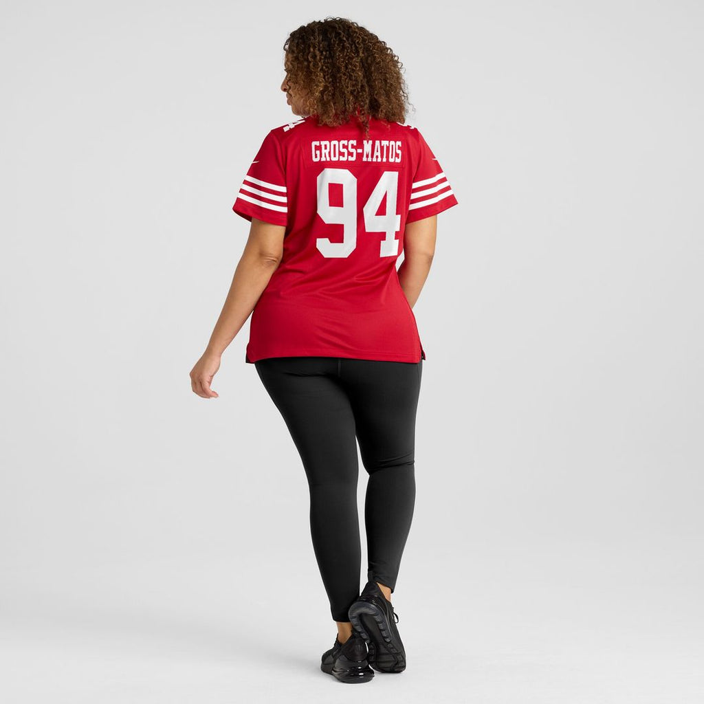 Yetur Gross-Matos San Francisco 49ers Women's Team Game Jersey - Scarlet