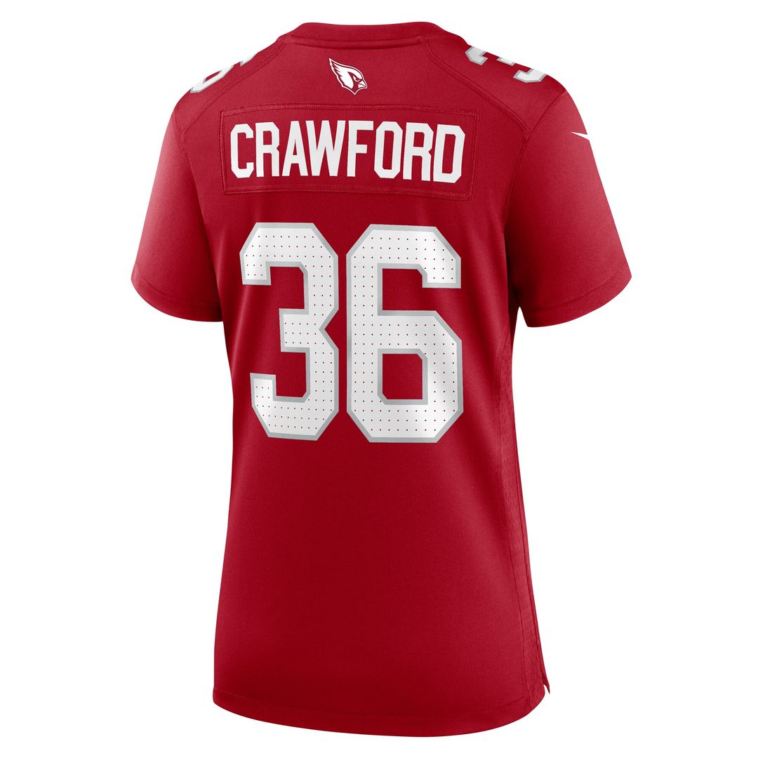 Kitan Crawford Arizona Cardinals Women's Team Game Jersey - Cardinal