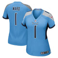 Cameron Ward Tennessee Titans Women's Team Game Jersey - Light Blue