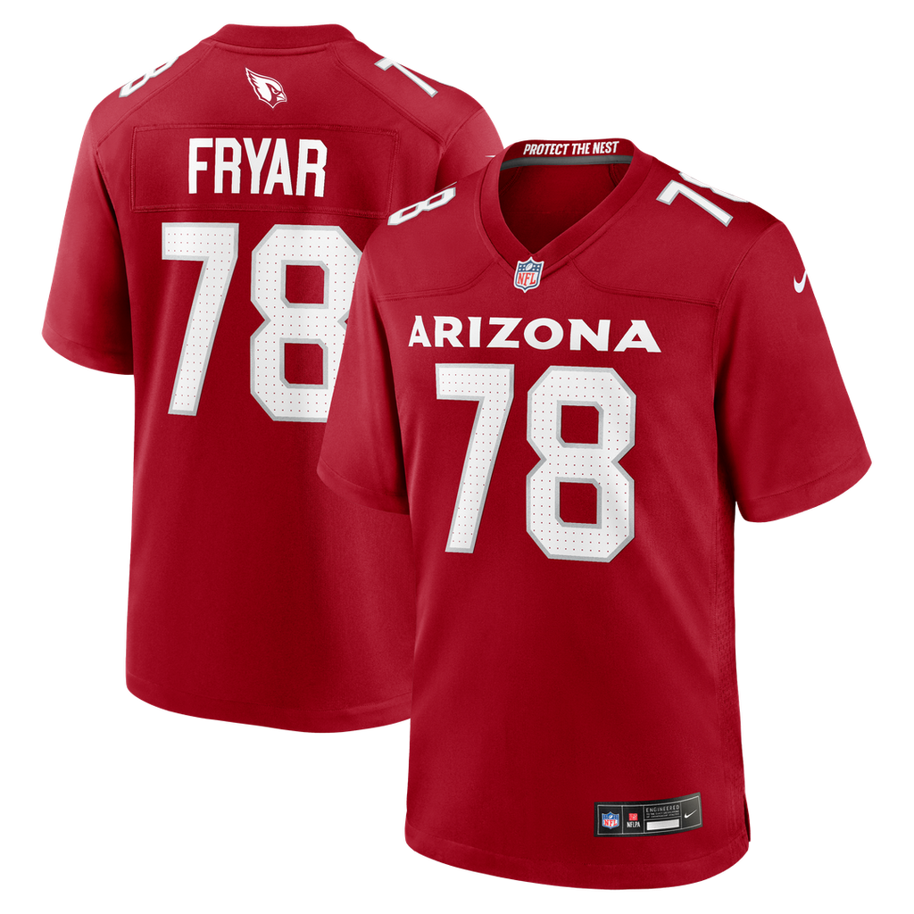Josh Fryar Arizona Cardinals Team Game Jersey - Cardinal