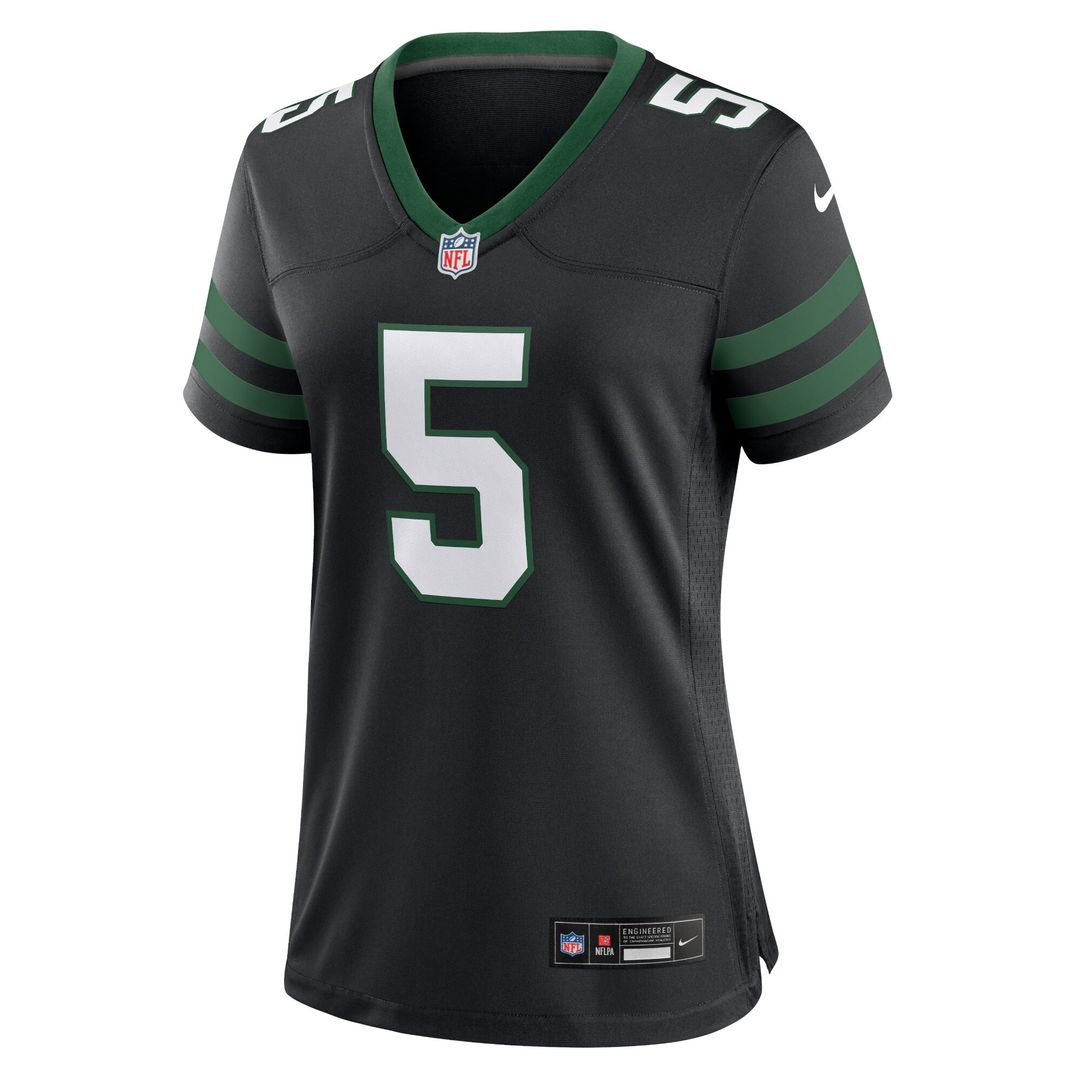 Garrett Wilson New York Jets Women's Alternate Game Jersey - Legacy Black