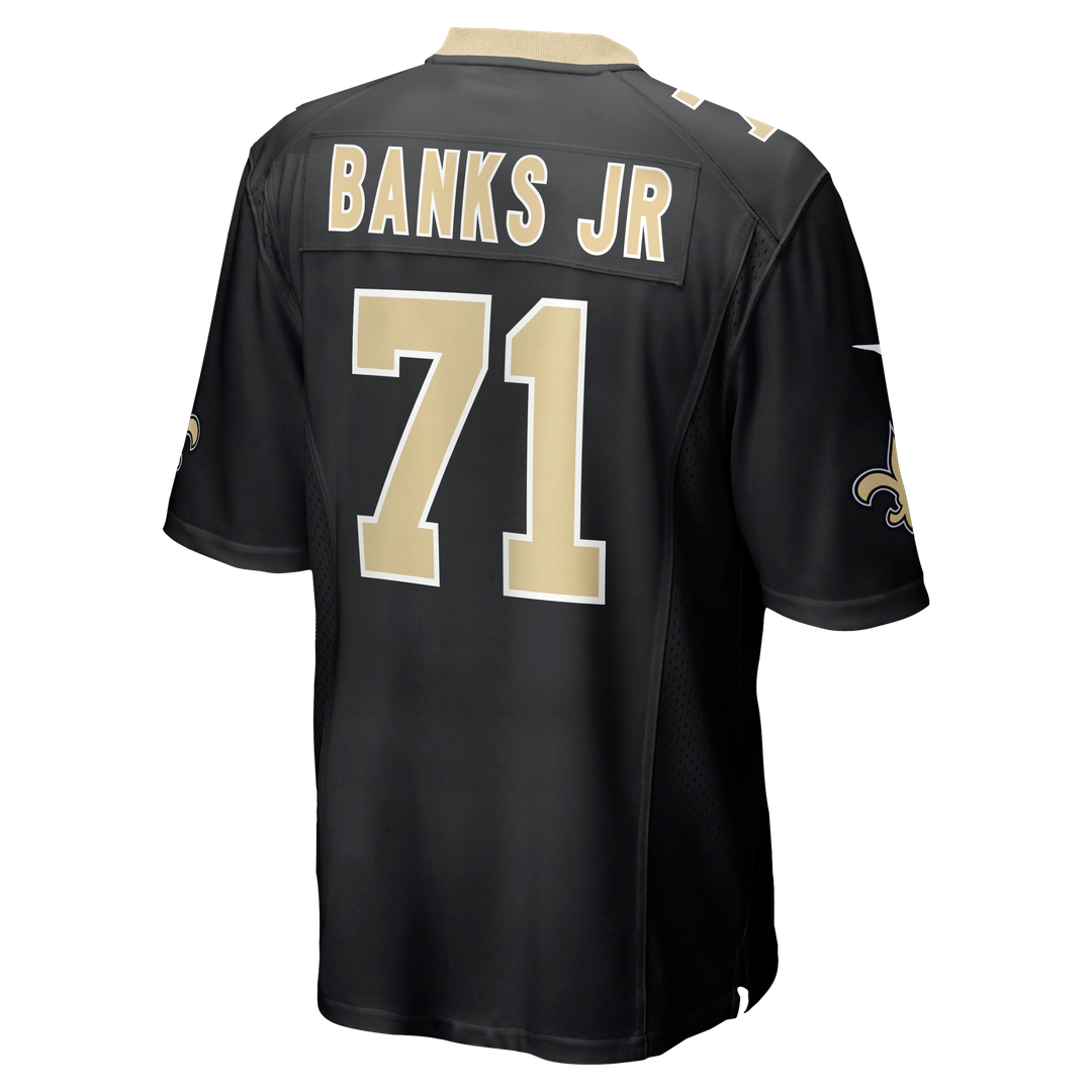 Kelvin Banks Jr. New Orleans Saints Game Player Jersey - Black