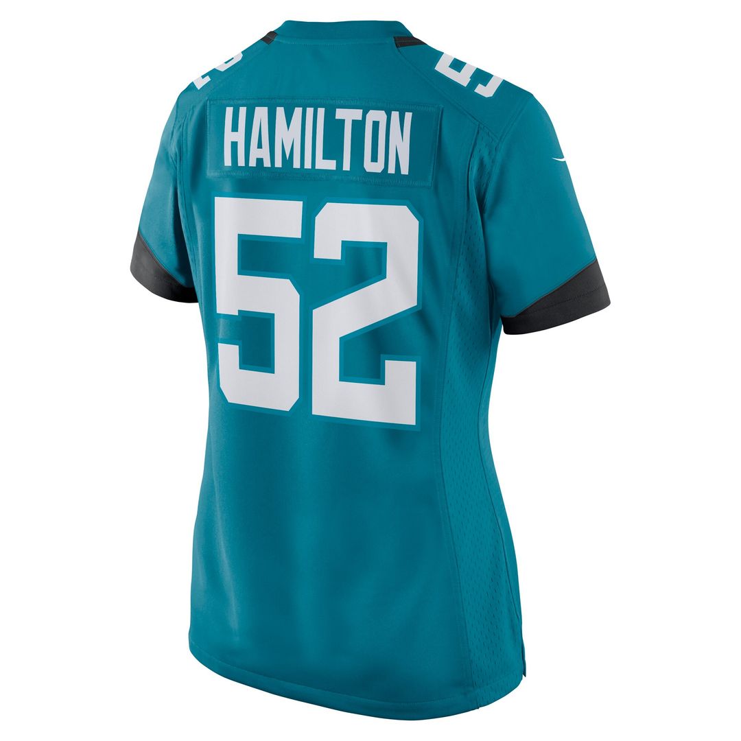 DaVon Hamilton Jacksonville Jaguars Women's Game Jersey - Teal