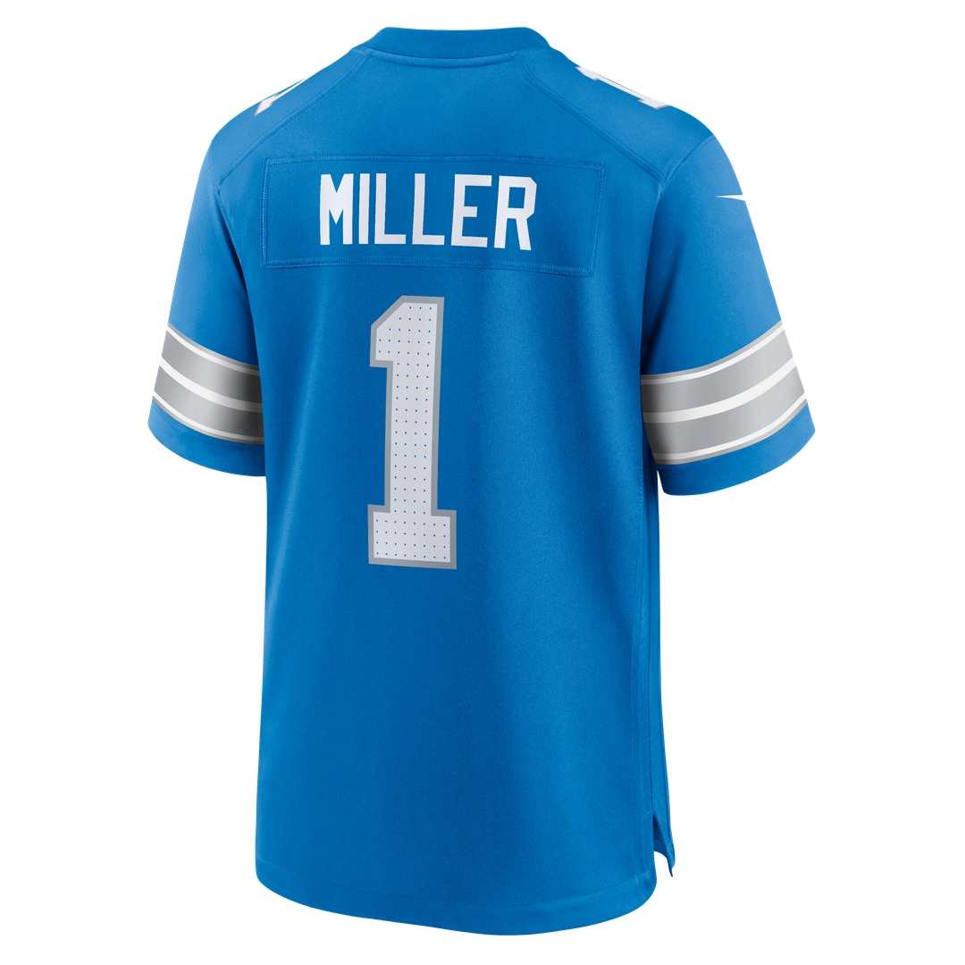 Blake Miller Detroit Lions 2026 Draft First Round Pick No. 17 Team Game Jersey - Blue