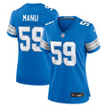Giovanni Manu Detroit Lions Women's Team Game Jersey - Blue