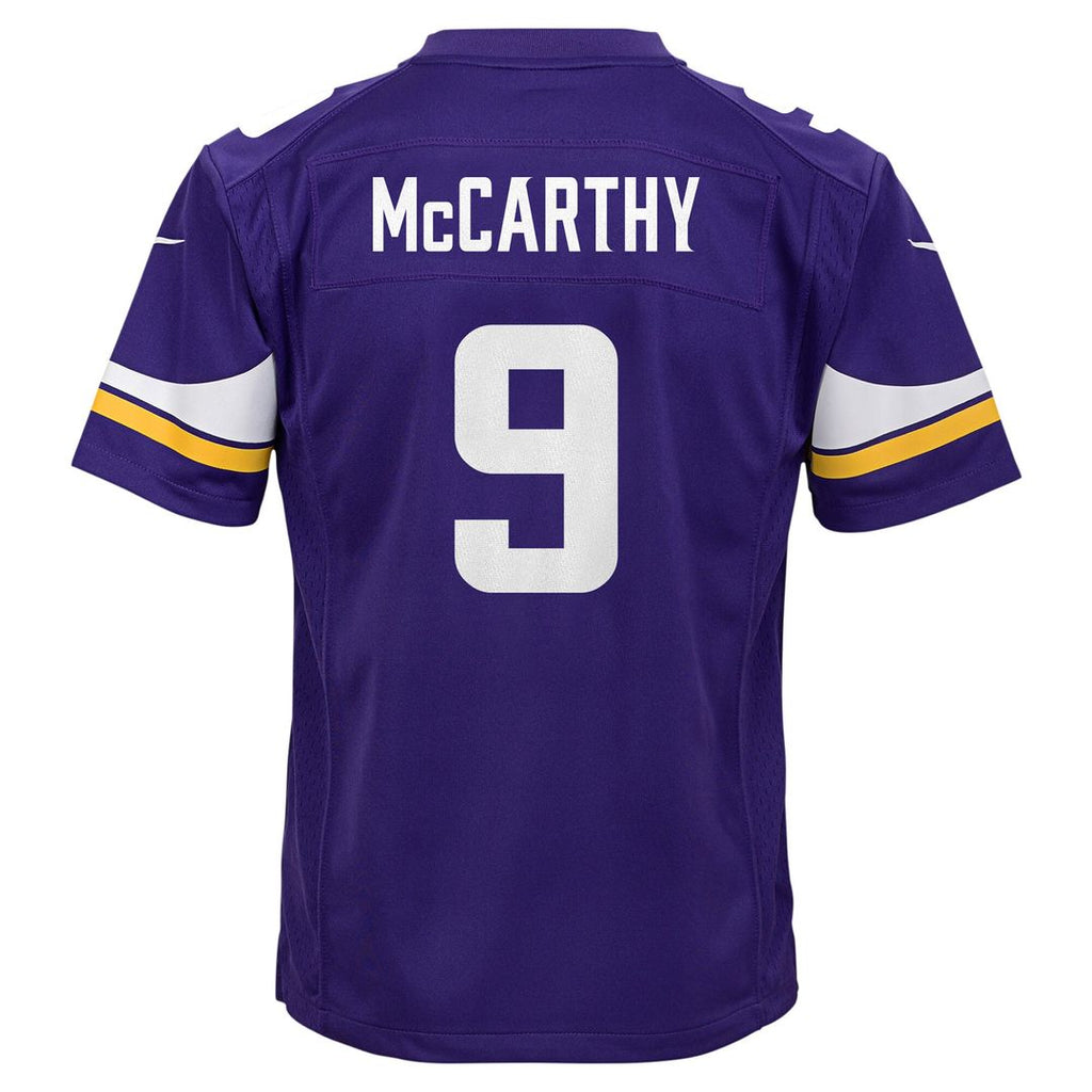 J.J. McCarthy Minnesota Vikings Youth Game Jersey - White