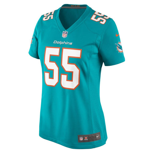 Aaron Brewer Miami Dolphins Women's Game Jersey - Aqua
