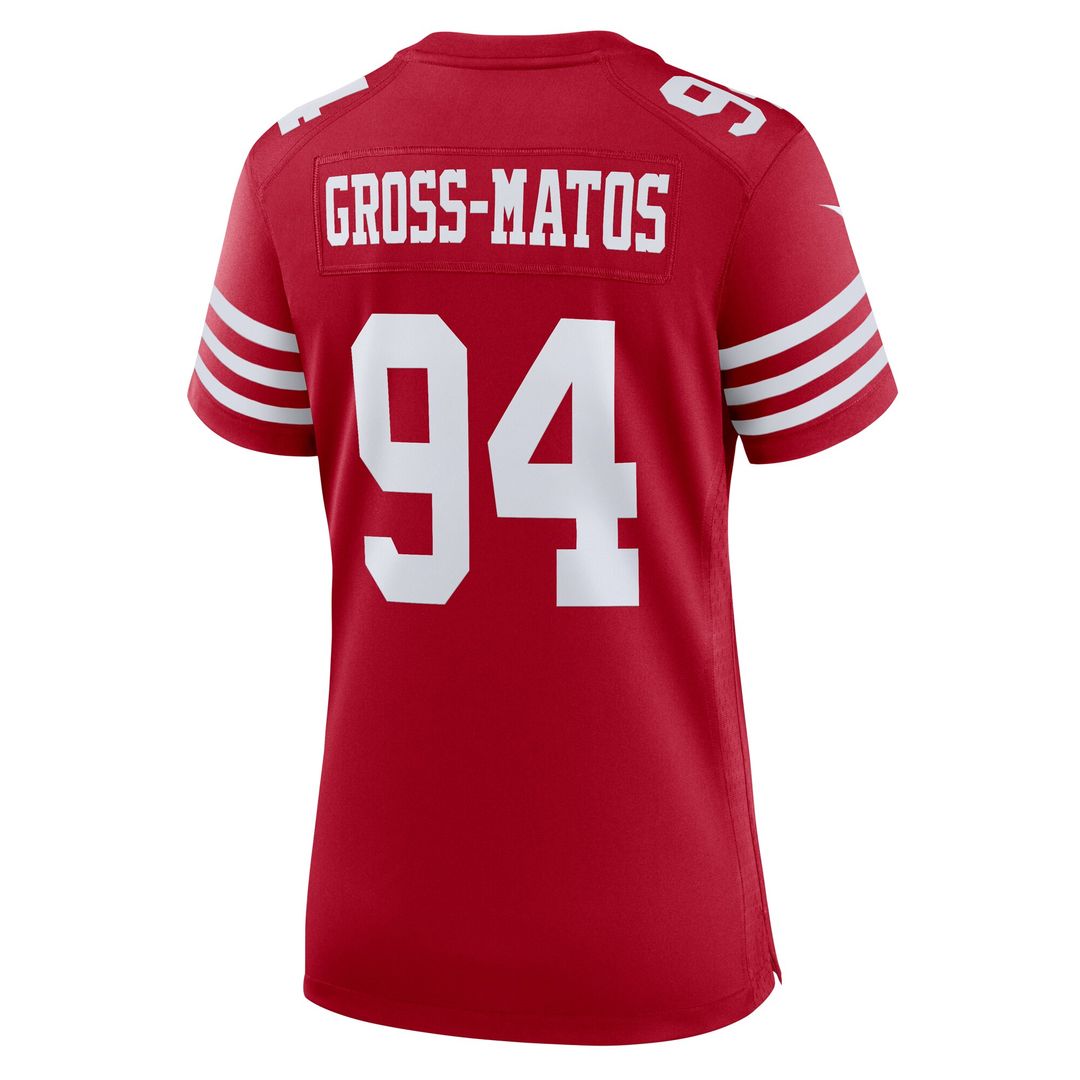 Yetur Gross-Matos San Francisco 49ers Women's Team Game Jersey - Scarlet