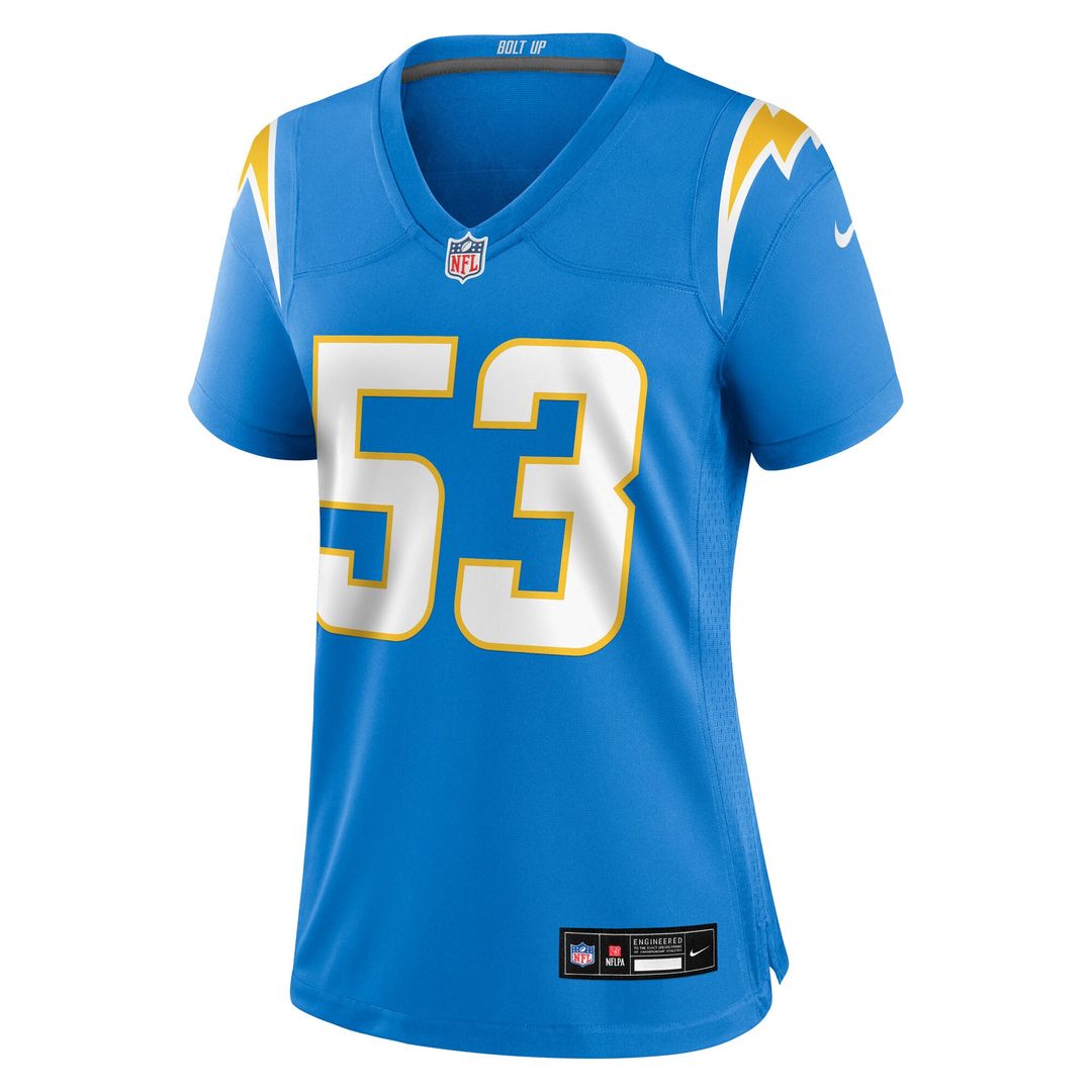 Del'Shawn Phillips Los Angeles Chargers Women's Team Game Jersey - Powder Blue