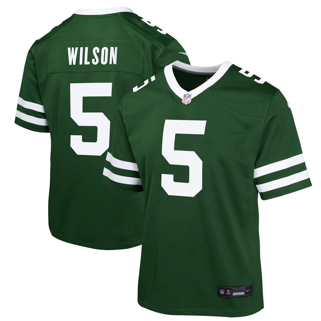 Garrett Wilson New York Jets Youth Game Jersey - Green