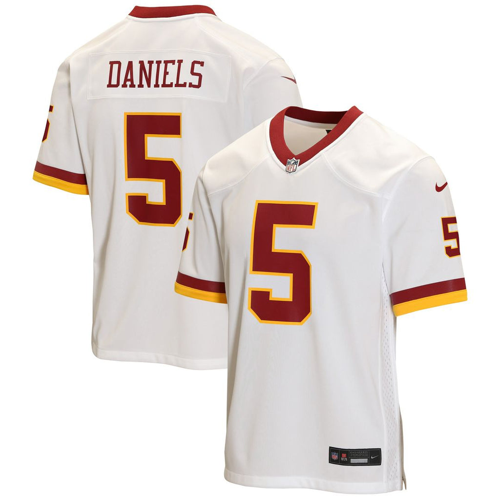 Jayden Daniels Washington Commanders Youth Game Jersey - White