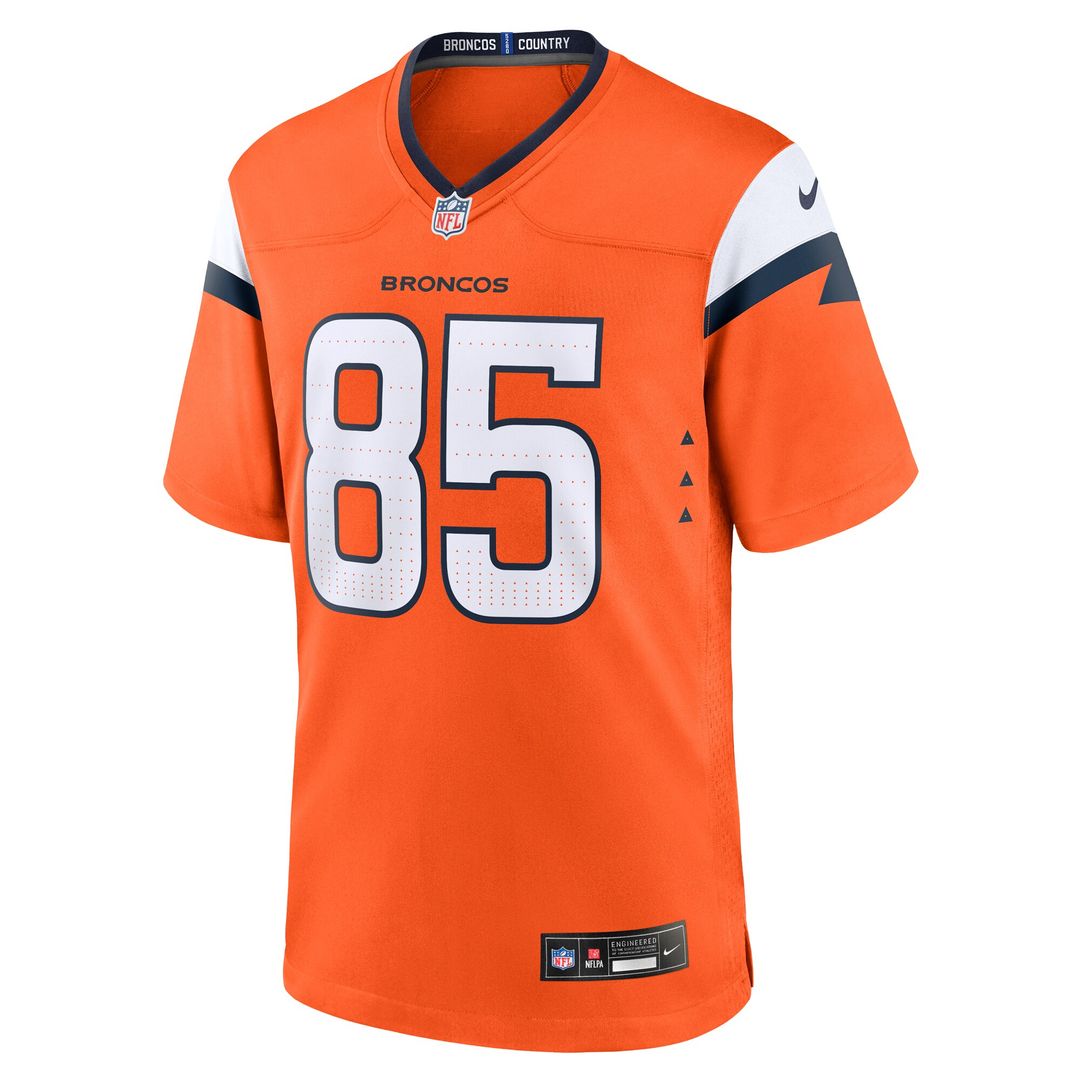 Lucas Krull Denver Broncos Team Game Jersey - Orange