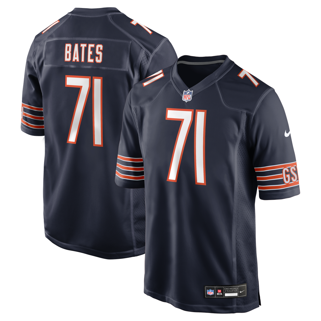 Ryan Bates Chicago Bears Game Jersey - Navy