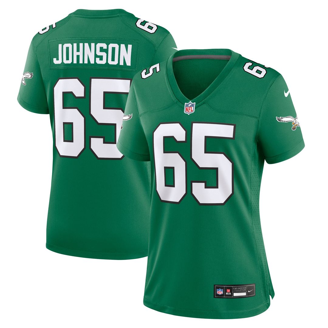 Lane Johnson Philadelphia Eagles Women's Team Game Jersey - Midnight Green