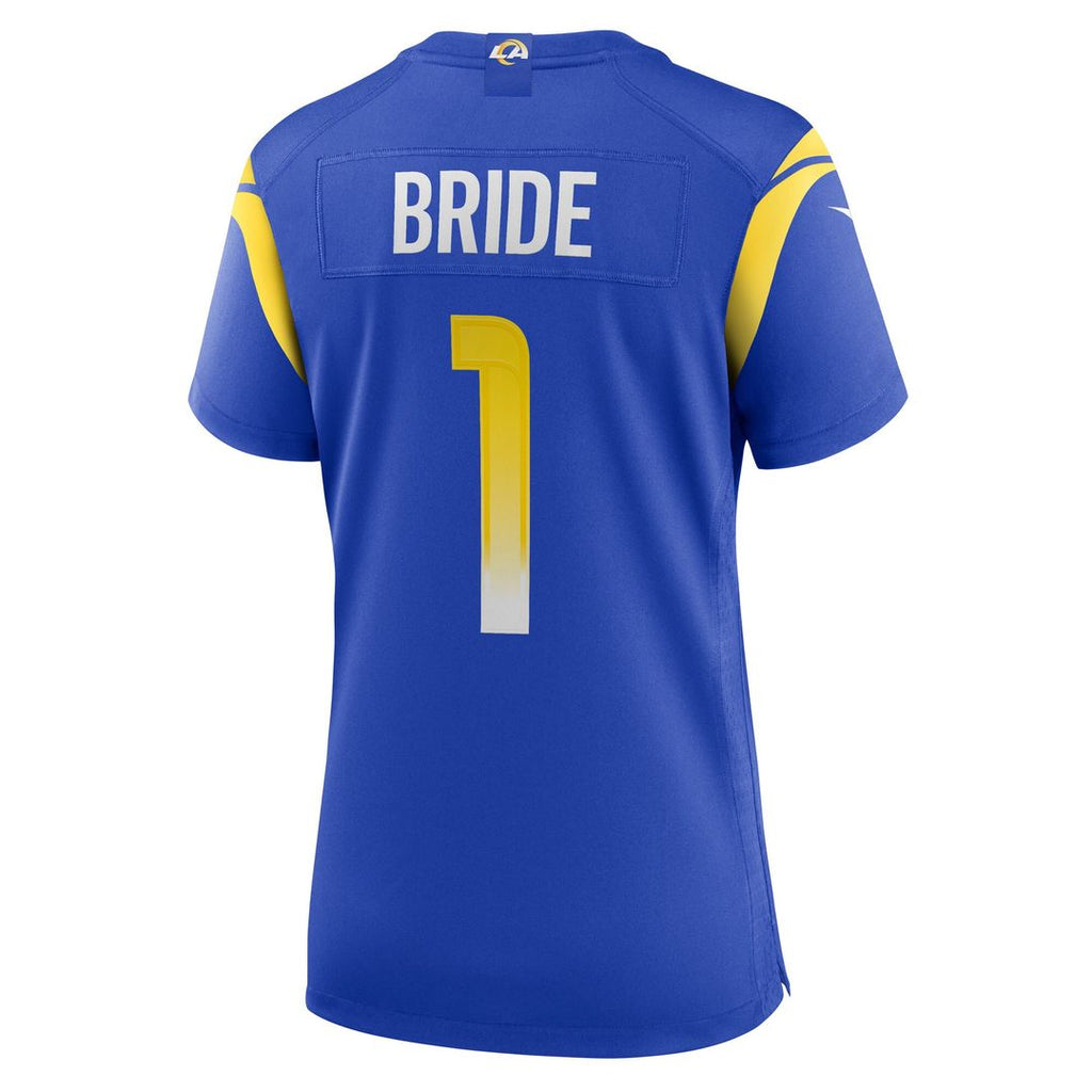 Number 1 Bride Los Angeles Rams Women's Game Jersey - Royal
