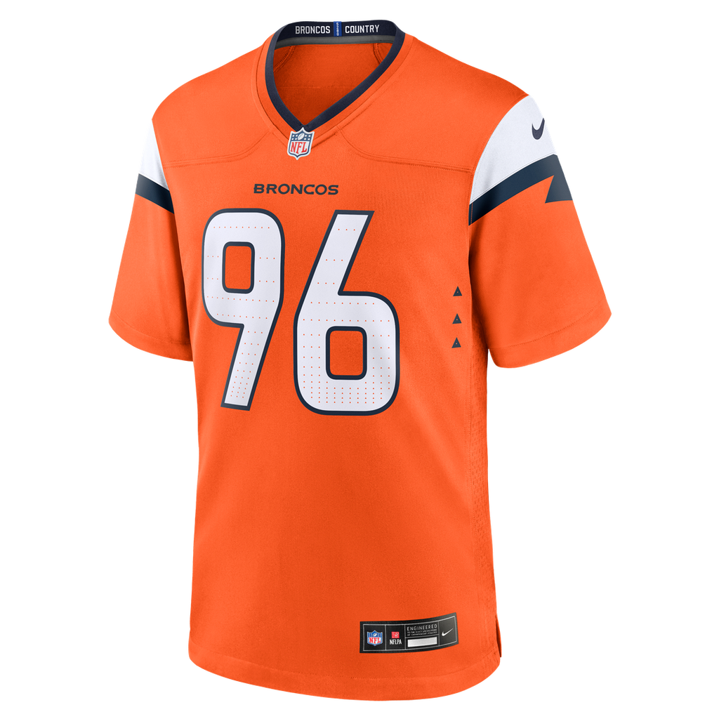 Eyioma Uwazurike Denver Broncos Team Game Jersey - Orange