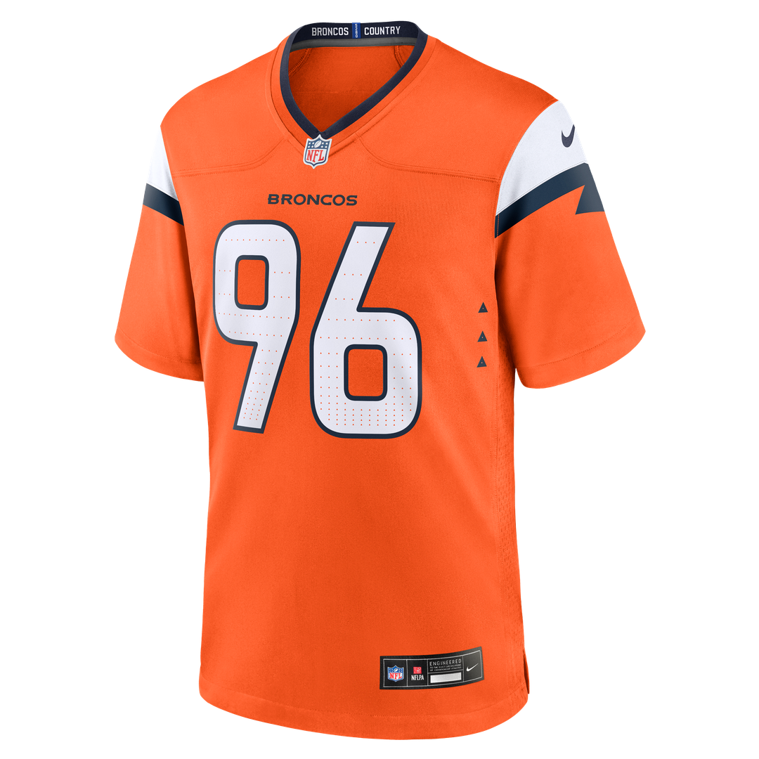 Eyioma Uwazurike Denver Broncos Team Game Jersey - Orange