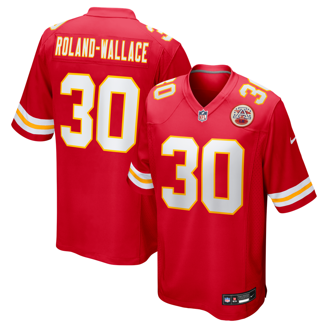 Chris Roland-Wallace Kansas City Chiefs Game Jersey - Red