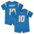 Justin Herbert Los Angeles Chargers Infant Game Romper Jersey - Powder Blue