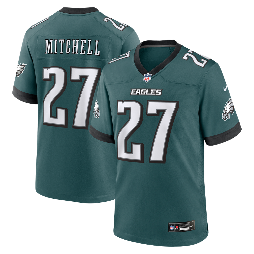 Quinyon Mitchell Philadelphia Eagles Team Game Jersey - Midnight Green