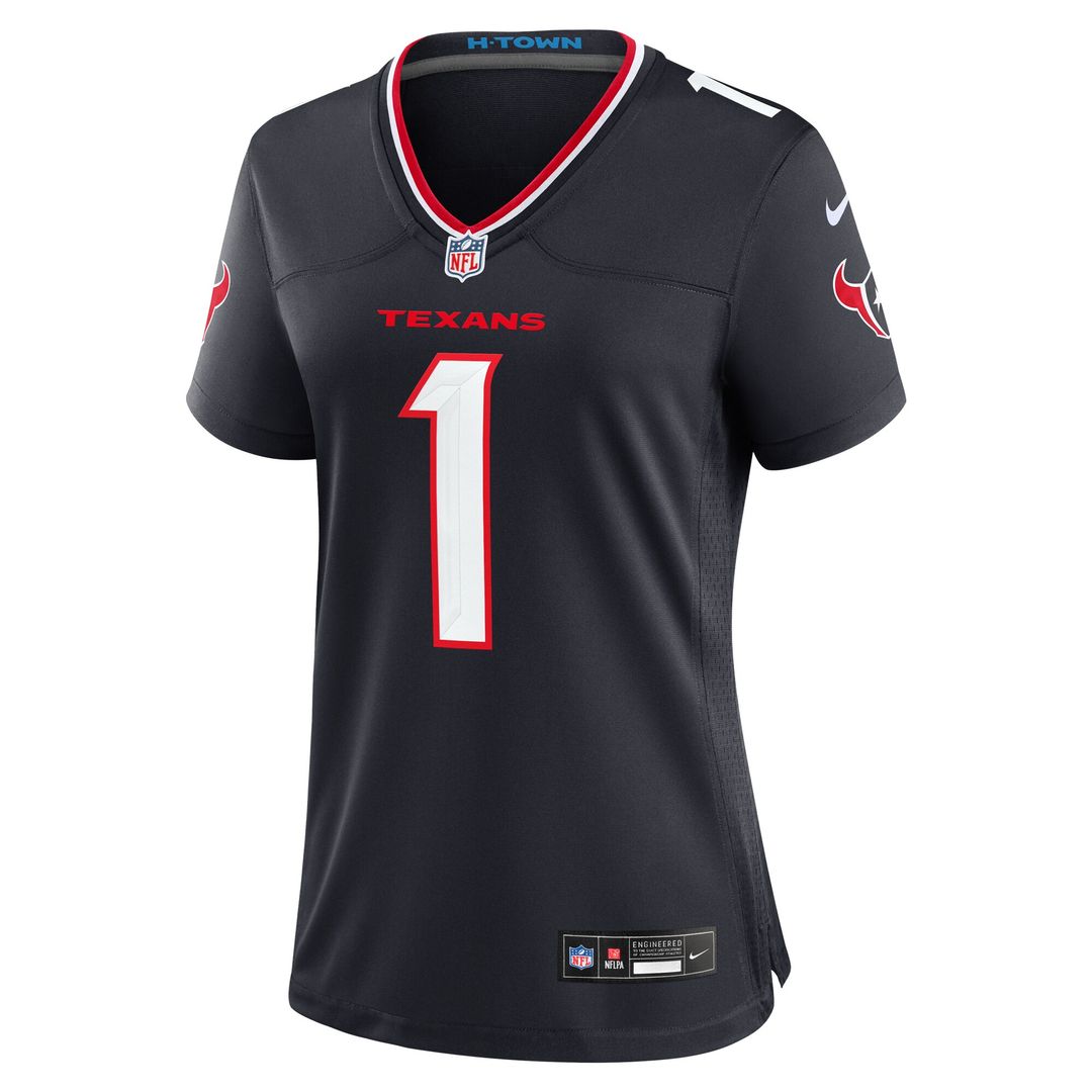 Houston Texans Women's #1 Mom Game Jersey - Navy
